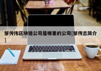 邹传伟区块链公司是哪里的公司[邹传志简介]